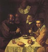 Diego Velazquez Trois Hommes a table (df02) Spain oil painting artist